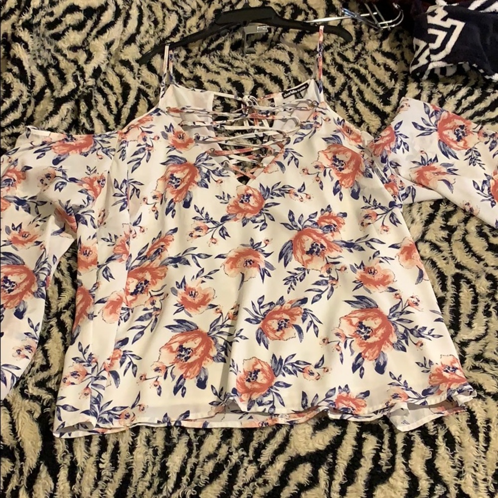 Floral off shoulder top